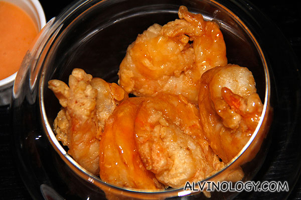 Picasso's Blues (deep fried prawns flavoured with lavender) - S$12