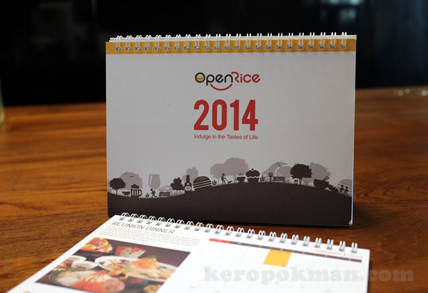 Open Rice 2014 Desktop Calendar