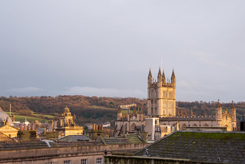 sunset church abbey saint landscape paul bath day rooftops cloudy center peter newyearseve partly