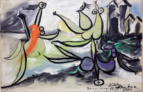 “Painting by Pablo Picasso: Les Trois Baigneuses (Signed and dated lower right Picasso, Boisgeloup 15 Septembre 1932, Oil on canvas)” / Galería Leandro Navarro / Art Basel Hong Kong 2013 / SML.20130523.6D.13976