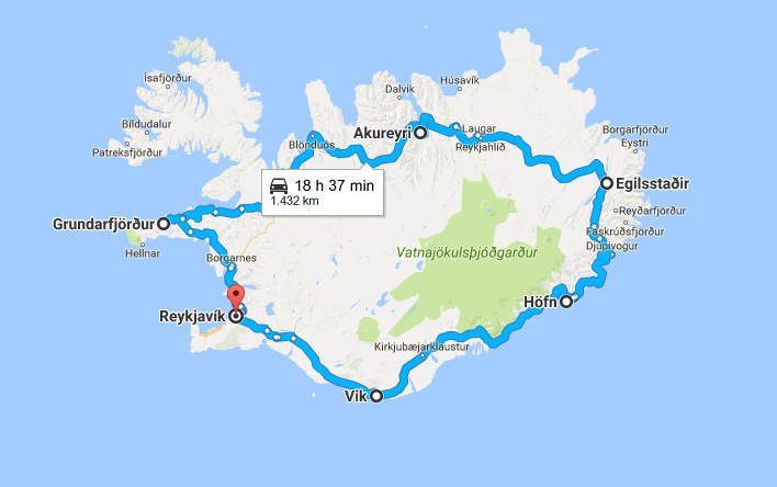 Iceland road trip in winter
