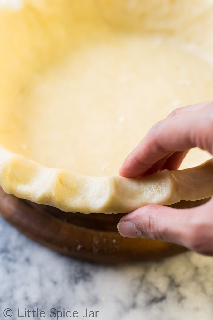 quiche crust pressed in pie dish