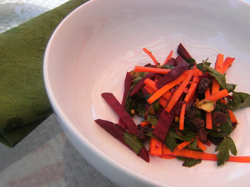 Carrot and Beet Slaw with Pistachios and Raisins Nicole
