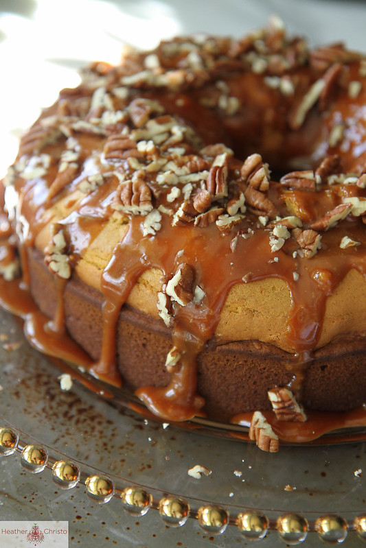 55 Pumpkin Recipes, like this Pumpkin Spice Bundt Cake with Caramel Pecan Glaze