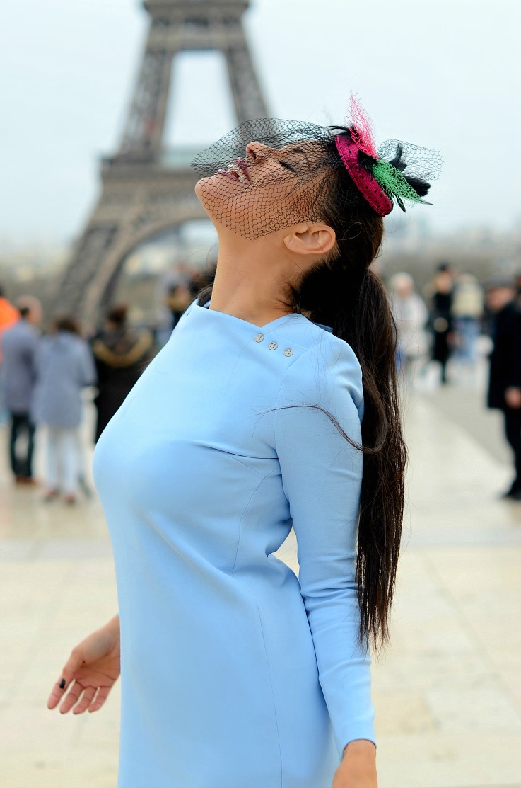 DSC_6088 Baby Blue Zara dress, Paris, Eiffeltower