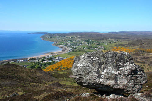 summer holiday yellow walking landscape scotland boulder gairloch westerross gorse meallnahiolaire