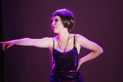 Polly Bartlett (Sally Bowles) in George Watson's production of Cabaret. Photo © Fiona MacFarlane