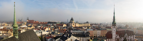 street city travel november autumn urban panorama house building travelling tower art history fall monument beautiful stone architecture square outdoors design town construction cityscape republic view czech cathedral antique horizon culture lookout historic unesco historical stony sight cultural olomouc moravia