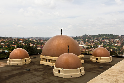 uganda mosque gaddafi minaret kampala domes roof landscape
