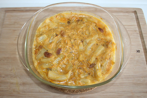 54 - Hähnchenbrust auf Orangen-Fenchelgemüse - Fertig gebacken / Chicken breast on orange fennel veg - Finished baking