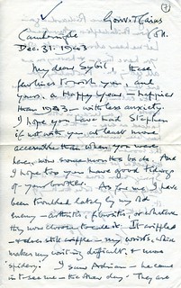Sherrington to Sybil Creed (Cooper) - 31 December 1943 (S/2/12/7)