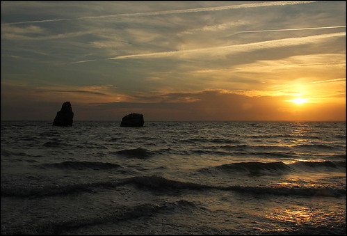 sunset sea sun france beach brittany bretagne scout explore plage fa laminedor