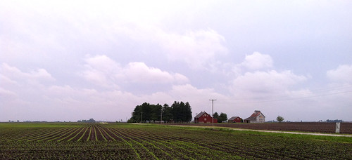 road field clouds barn illinois corn farm country agriculture towanda telephoneline mcleancounty