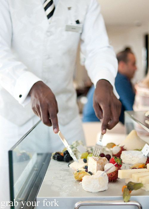 Cheese trolley selection at Friday brunch at Prime 68, JW Marriott Marquis Dubai