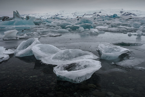 agua iceland reflejos landscape sunset nubes lago hielo glaciar puestadesol jökursalón