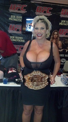 Claudia Marie Gentleman's Club Expo 8-22-2013 Pic #6 With The UFC Title Belt by The Real Claudia-Marie