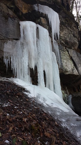 "Ice beard" frozen waterfall