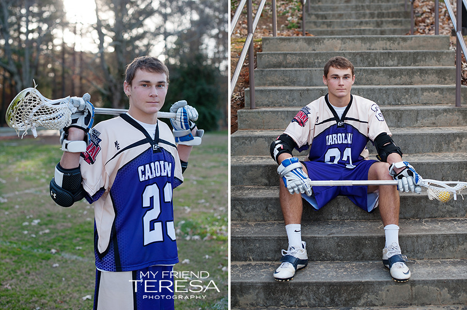 cary academy senior, lacrosse senior portrait