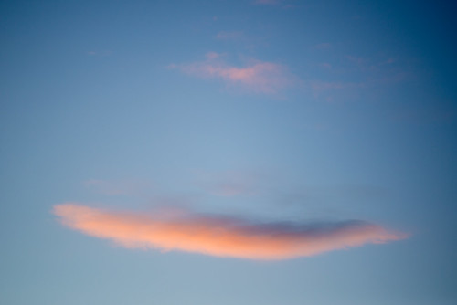 pink blue sunset sky orange cloud