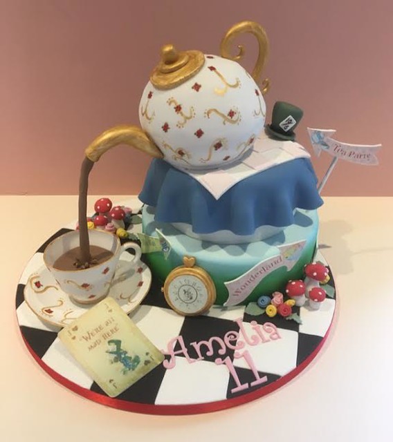 Mad Hatters Tea Party Cake by Becky Shannon of Rebecca's Cake Company