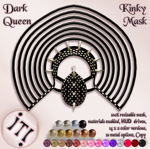 !IT! - Dark Kinky Queen Mask Image - SecondLifeHub.com