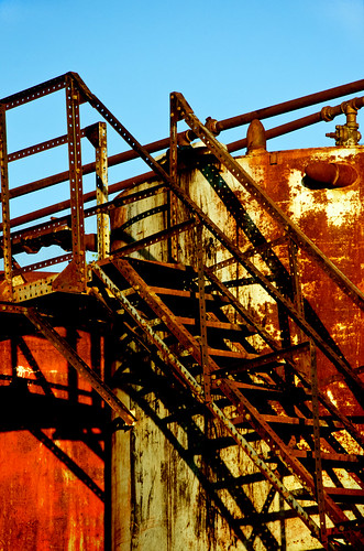 oklahoma rust ladder oiltank petroleum