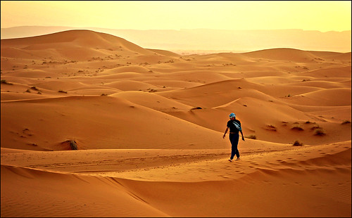 marocco deserto desert dune sabbia cammello dromedario turbante sole tramonto controluce passeggiata walking dorsale sunset calore ragazza girl