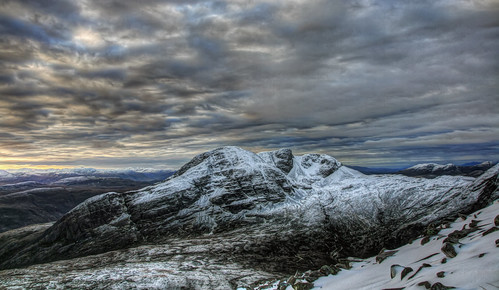 winter mountain landscape scotland day cloudy torridon munro pwwinter