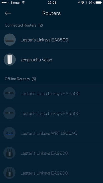 Velop App - Routers Listing