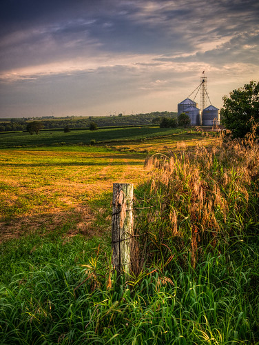 field wisconsin rural fence evening illinois farm country grain olympus silo hdr windfarm tonemapped epl5