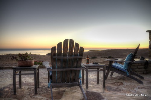 ocean ranch ca sunset chair surf view patio cocktails adirondack hollister