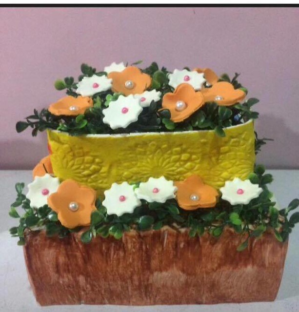 Flowerpot Wood Theme Cake by Diwata Ochoco