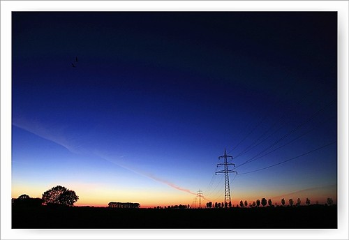 landschaft sunset stromleitungen dämmerung blauestunde canoneos5dmarkii