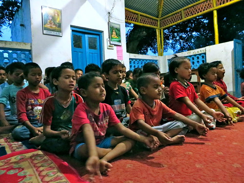 Evening prayers at the Children's Peace Home