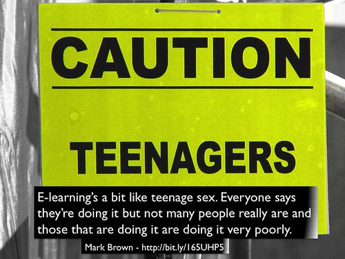 Is elearning like teenage sex?