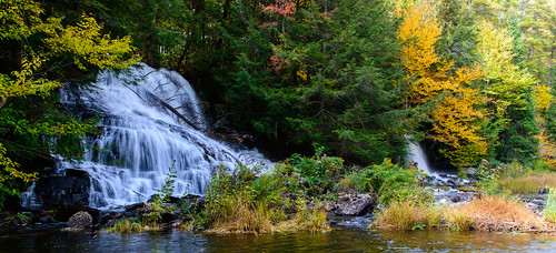 autumn ontario canada waterfall geocaching canoe portage minden haliburton sherborne stnora boshkungriver