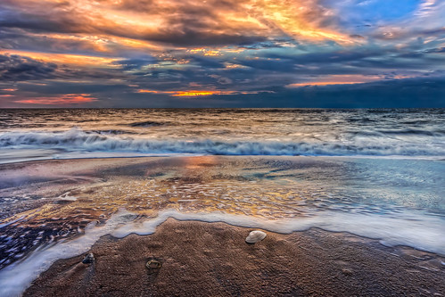 sea beach clouds photoshop sunrise sand day waves cloudy shell wash seashell lightroom photomatix ericbwalker premierehdr