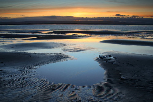 sunset reflection beach water silhouette evening coast seaside sand somerset seashore burnham burnhamonsea