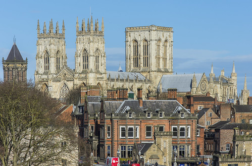 york minster cathedral north yorkshire st peter window towers city view rooftops