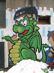 Ljubljana graffiti dragon