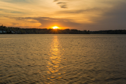 lake landscape sunset hotspringsvillage arkansas