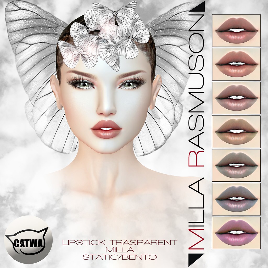 MRM "Milla Trasp." Lipstick Classic/ Bento Catwa Head - SecondLifeHub.com