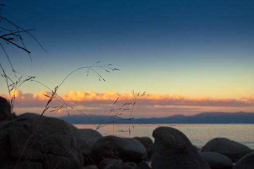 california blue sunset lake clouds laketahoe boulders