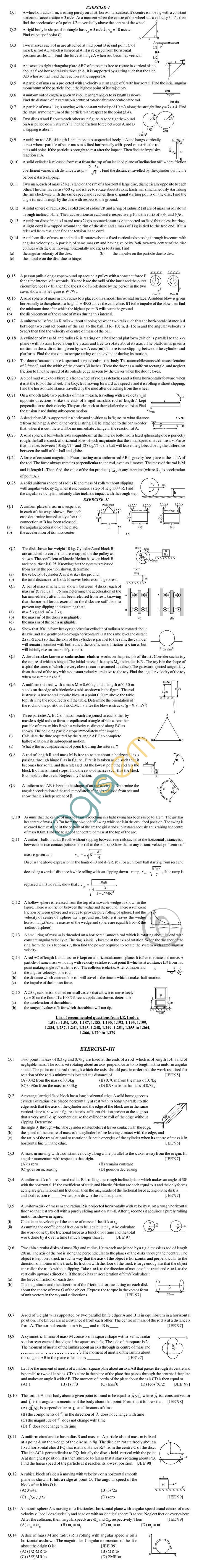 Physics Study Material - Rotational Dynamics