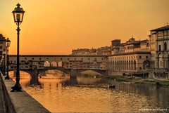 The Ponte Vecchio at dusk, Florence