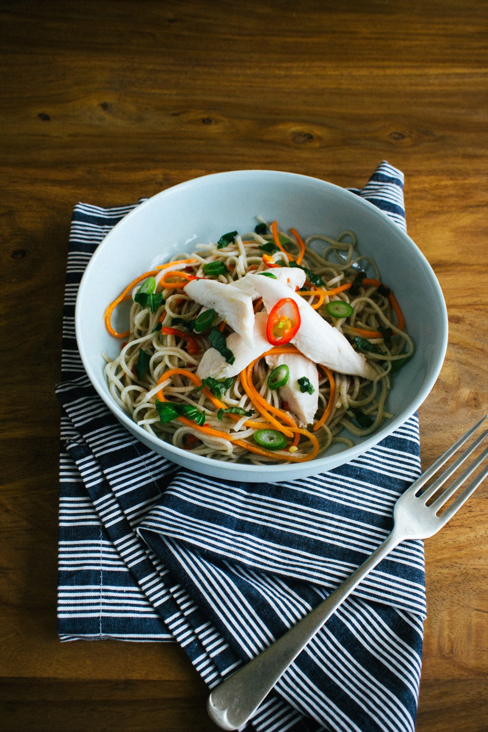 Ginger Poached Chicken with Tangy Soba Noodle Salad | Simple Provisions