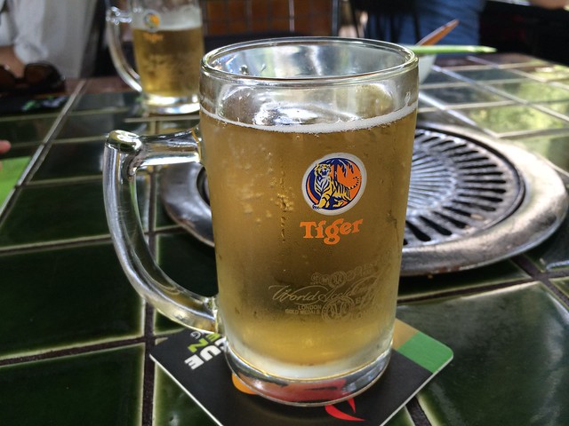 Tiger draught beer - Barbecue Garden