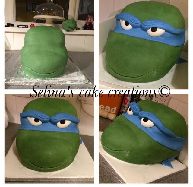 3D Ninja Turtle Cake by Selina Clarke of Selina's cake creations.