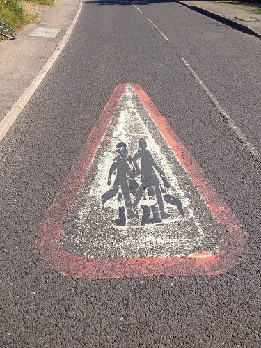 Odd double painted road markings
