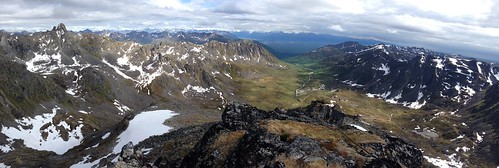 panorama mountain alaska view peak hatcherpass goldchordpeak